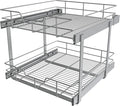 2 Tier Pull Out Cabinet Organizer 20" W X 22" D, Slide Out Drawers by STORKING