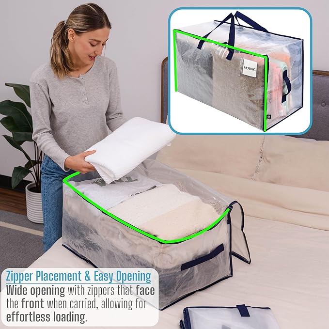 VENO 4 Pack Moving Bags and Large Christmas Decoration Storage Bins - Image 3