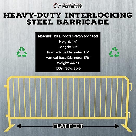 Crowd Control Warehouse Angry Bull Barricades Heavy Duty Crowd Control Metal - Image 2