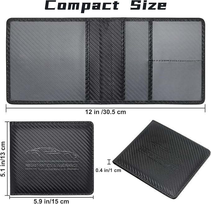 Car Registration and Insurance Holder, Premium Pu Leather Vehicle Glove Box - Image 5