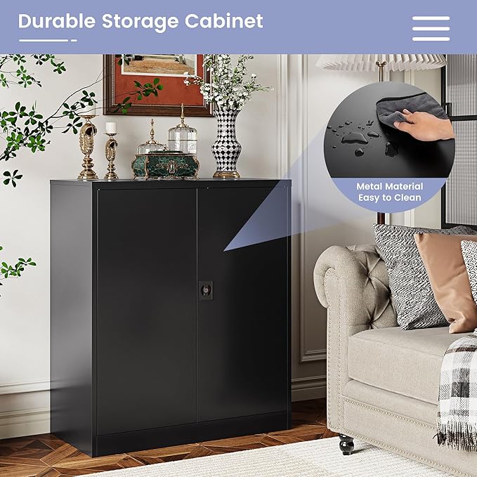 Metal Storage Cabinet, Wide & Deep Storage Cabinet - Image 7