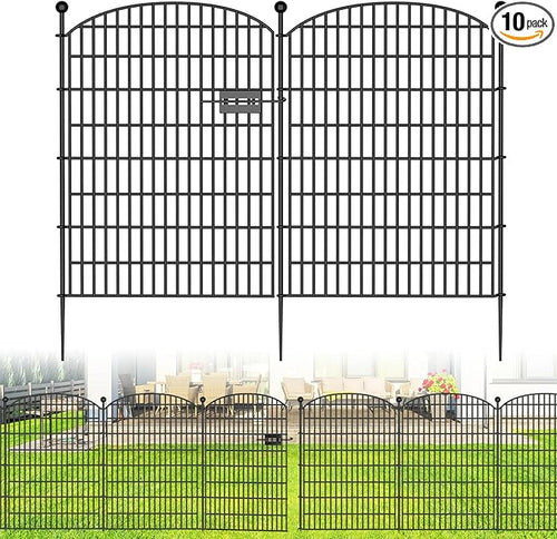 10 Panels No Dig Decorative Garden Fence - 40 in x 23.6 ft by Bilibompa