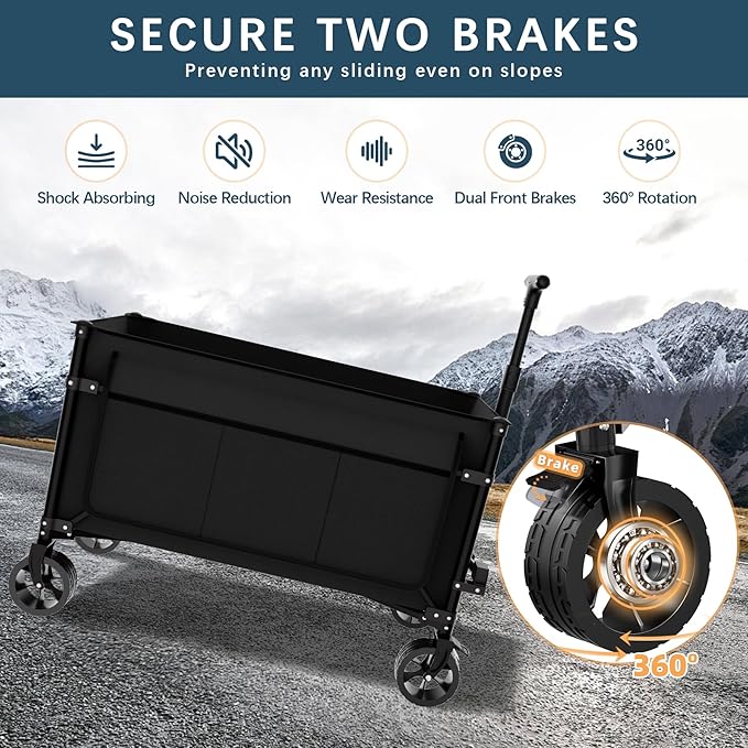 Favoyard Collapsible Wagon Carts Foldable 150L & 360LBS Folding Wagons - Image 5