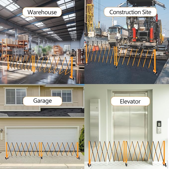 16.5FT Expandable Barricade Gate, Expandable Metal Barricade Gate Alloy Fence - Image 7