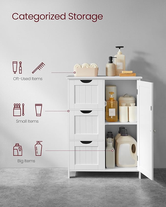 VASAGLE Floor Storage Cabinet, Freestanding Storage Unit - Image 5