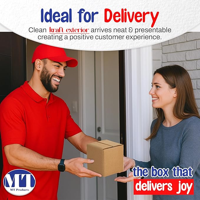 MT Products Sturdy Kraft Corrugated Cardboard Shipping Boxes 6" x 6" x 6" - Image 4