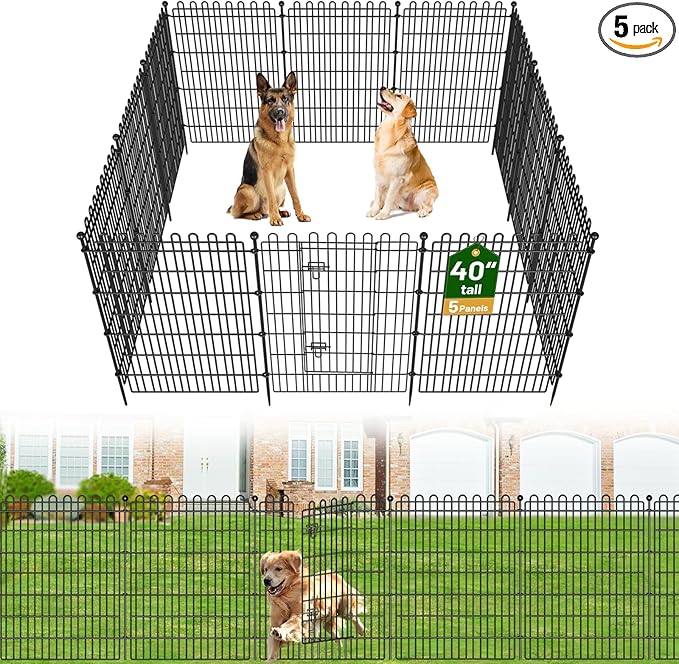 5 Panels No Dig Decorative Garden Fence by OutdoorFence