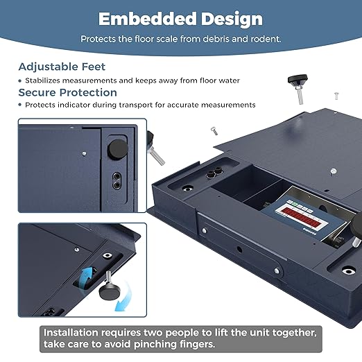24"x24" Heavy-Duty Floor Scale, Precision Pallet Weighing - Image 5
