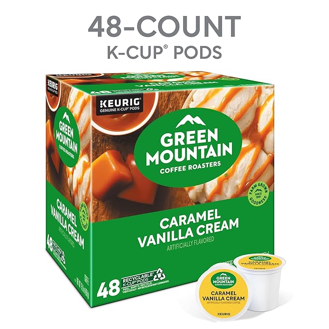 Green Mountain Coffee Roasters Caramel Vanilla Cream, Single-Serve Keurig K-Cup - Image 3
