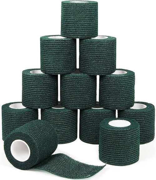 12Pcs 2inch x 5 Yards Self Adhesive Bandage Wrap Elastic Bandage Wrap Self by Sagafly