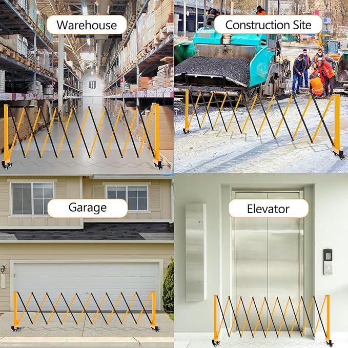 11.5FT Expandable Barricade Gate, Expandable Metal Barricade Gate Alloy Fence - Image 7