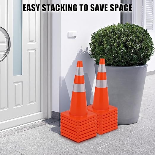20 Pack Traffic Safety Cones 18 Inch, PVC Orange Safety Cones - Image 7