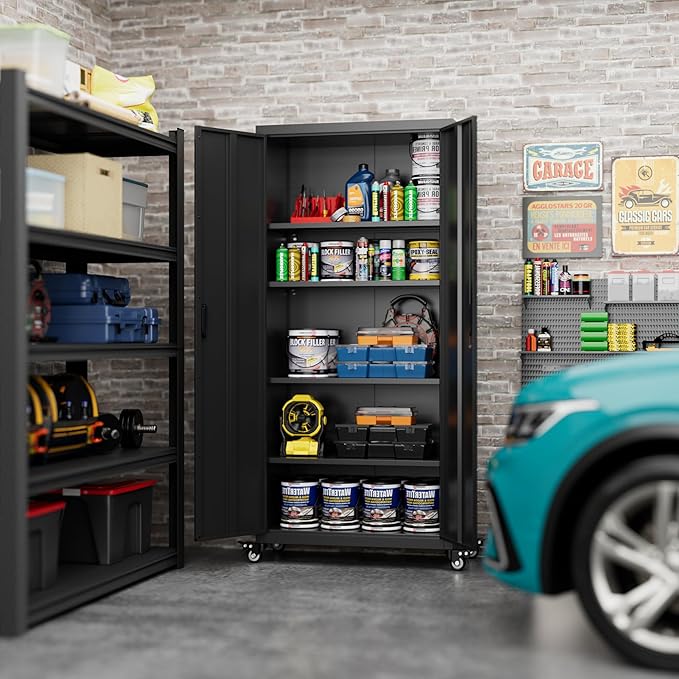 73" H×31.57" W×15.71" D Garage Storage Cabinet - Image 2