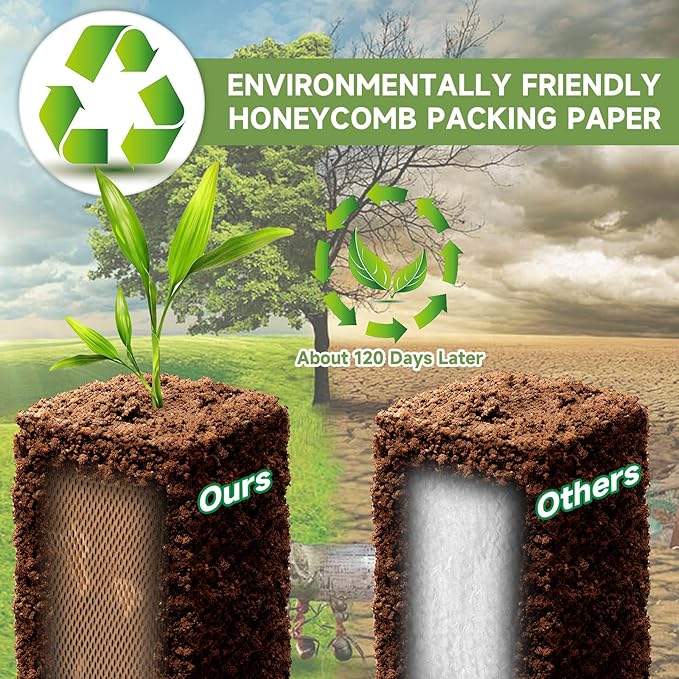 Honeycomb Packing Paper Wrap 15''x20520", Substitute Alternative - Image 4