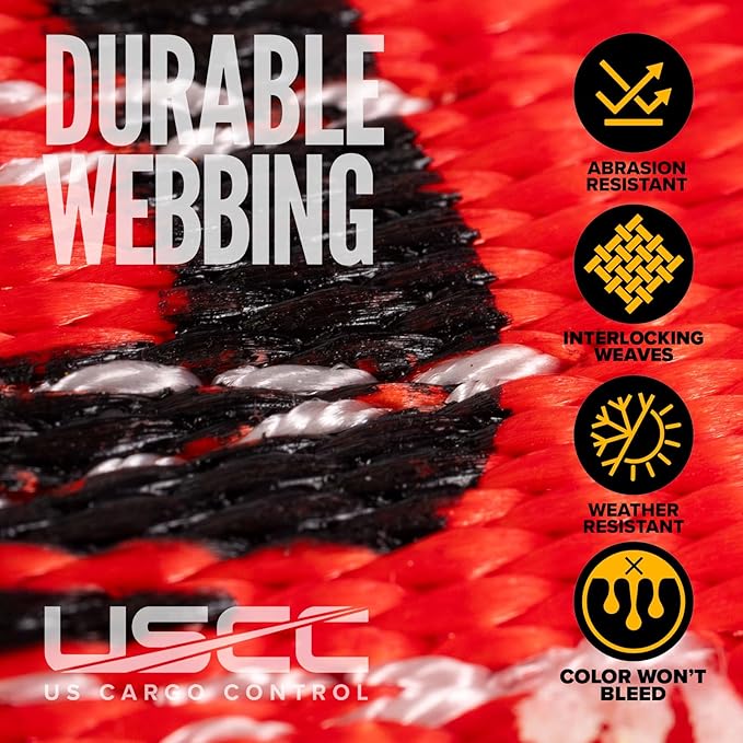 US Cargo Control Wire Hook Ratchet Straps 2 Inch x 30 Foot, 000 LBS Break - Image 7