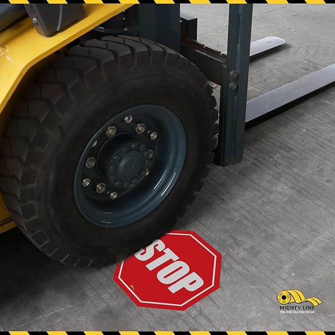 Mighty Line Stop Floor Sign Sticker - Image 5