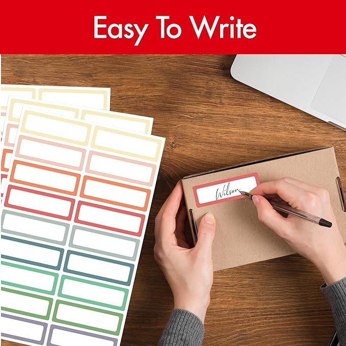 270 PCS Removable Labels, 9 Colors Self-Adhesive Rectangular Stickers - Image 5