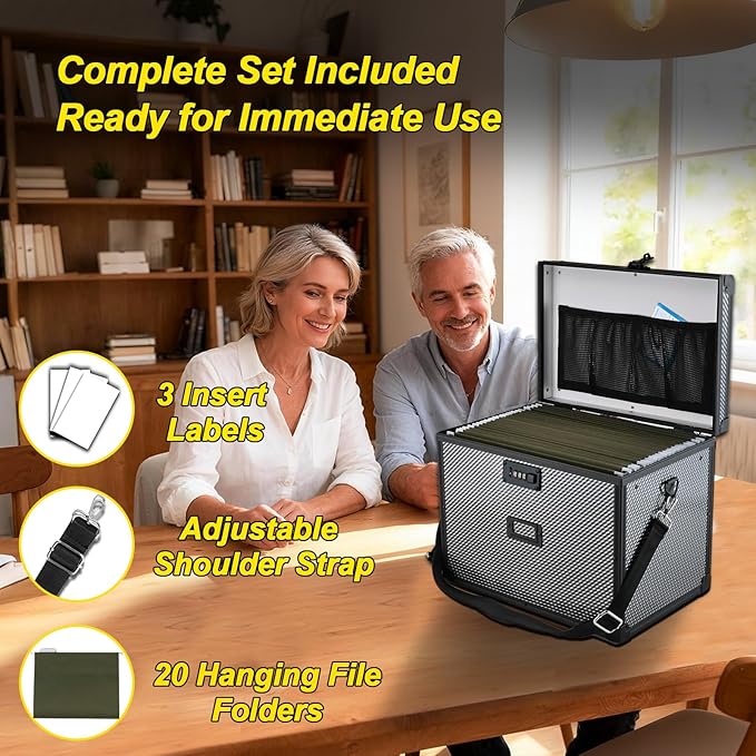 File Storage Cabinet File Organizer Document Organizer File Box in Office and - Image 2