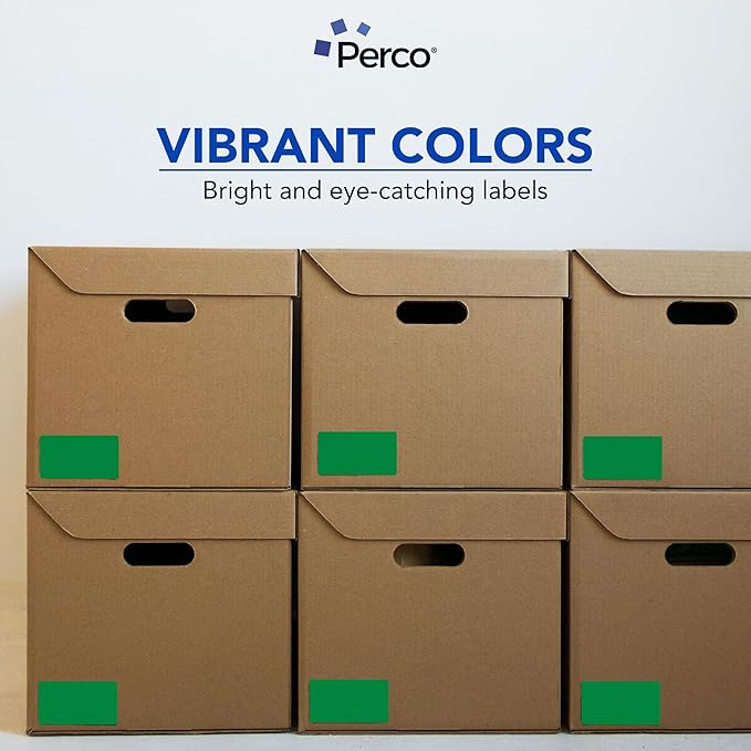 Perco Green 3x5 Inch Perforated Sticker Labels — 150 Stickers Per Roll — - Image 7