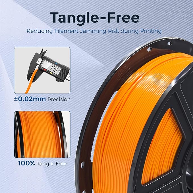 FLASHFORGE PETG Pro Filament 1.75mm Orange, 3D Printer Filament 1kg Spool - Image 5