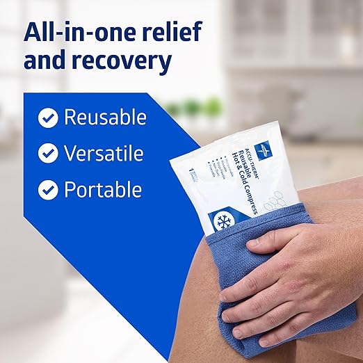 Medline Accu-Therm Reusable Hot/Cold Gel Packs, 5” x 10”, Soft & Flexible - Image 4