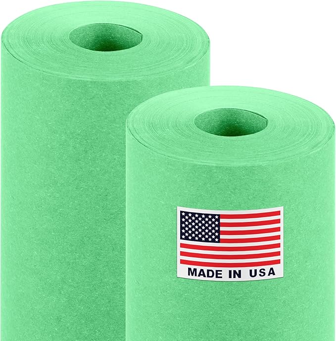 18" x 1200" Green Kraft Paper Roll, 45 lbs Thickness, Made in USA Colored Kraft by Paclord
