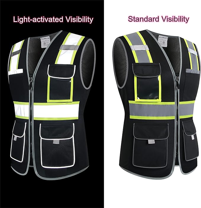 Safety Vest for women, Hi vis Reflective Lady Work vest - Image 3