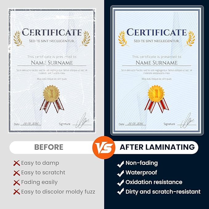 CAREGY 100 Pack Laminating Sheets, Hold 11 x 17 Inch Sheet, 5 Mil Clear Thermal - Image 5