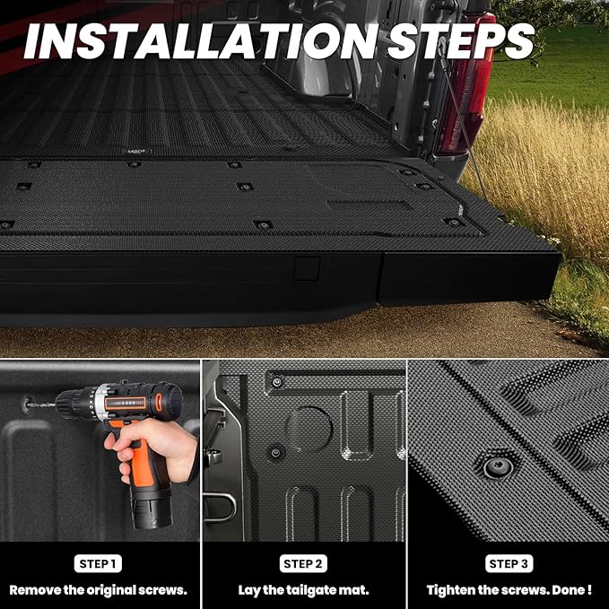 LASFIT Tailgate Mat for Ford F-150 2026 2025 2024 2023 2022 2021 Truck Tailgate - Image 3