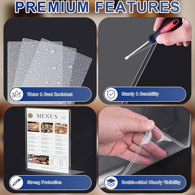 AKONEGE 10PCS 9" x 12" Rigid Print Protectors Clear Plastic Sheet Protectors - Image 3
