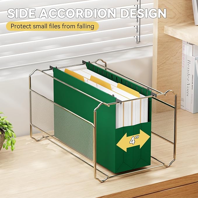 Expandable Legal Size Hanging Folders Extra Capacity, Reinforced 4" Filing - Image 4