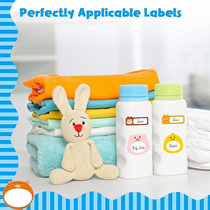 208 PCS Baby Food Labels, 26 Adorable Designs Removable Food Name Stickers - Image 5