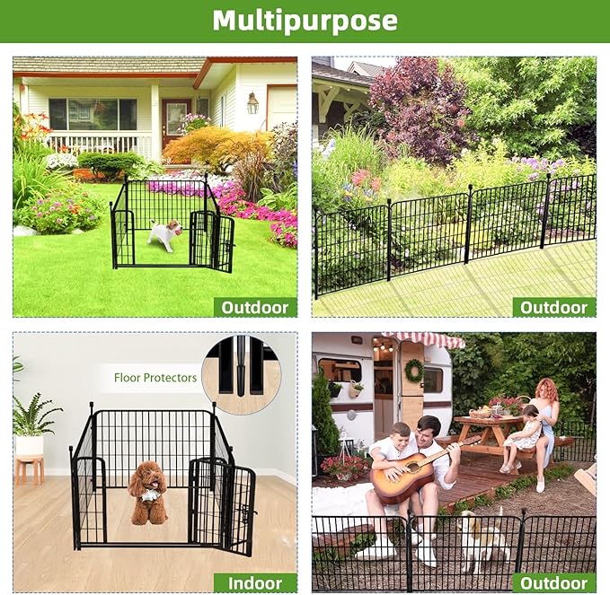 ADAVIN 48 in Garden Fence, Low Threshold Door, Yard Fence - Image 5