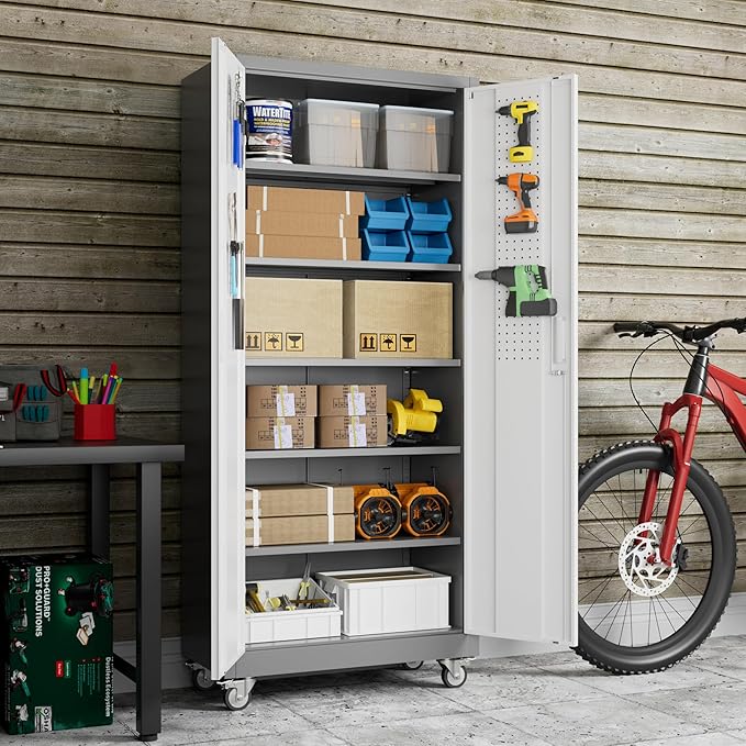Aobabo Upgrade 71H''*32''W*16''D Metal Garage Storage Cabinet - Image 9