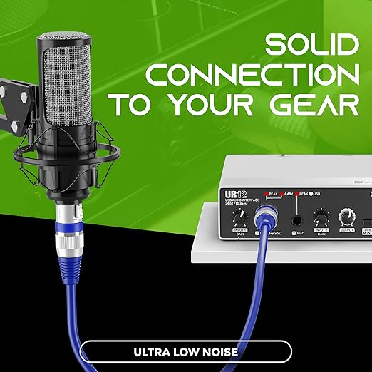 GEARit XLR Male to Female Microphone Cable 3-Pin Balanced Shielded Mixer - Image 5