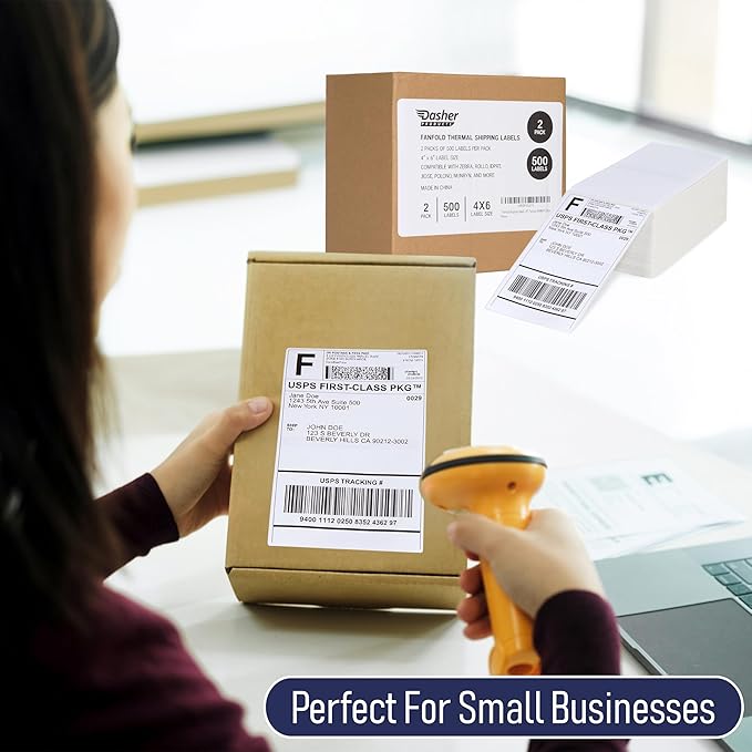 Thermal Shipping Labels 4x6, 1000 Labels/2 Stacks Commercial Grade - Image 6