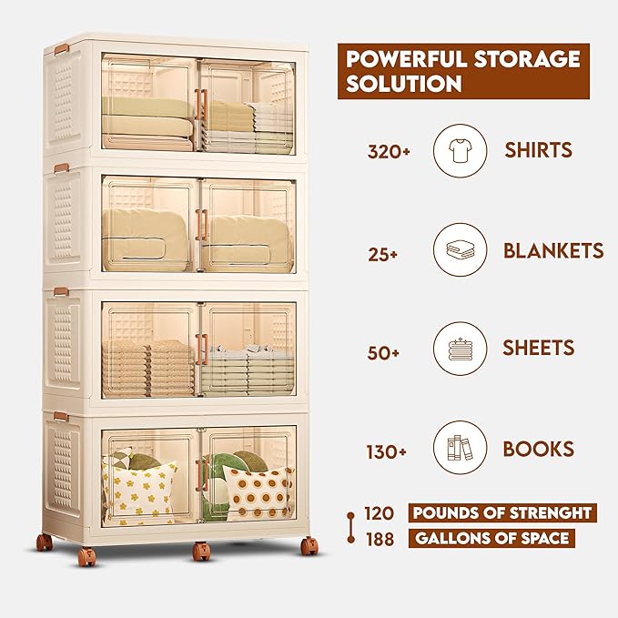 FINCHESCLUB 752QT Extra Large Stackable Storage Bins - Image 4