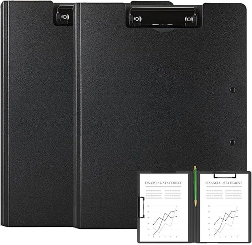 2 Pack Foldable Clipboards, A4 Office Clipboard Folder by MUYICS
