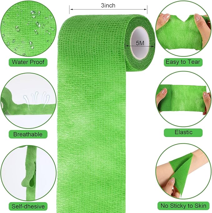 Treela 36 Pcs Self Adherent Bandage 3" X 5 Yard Wrap Breathable Cohesive - Image 2