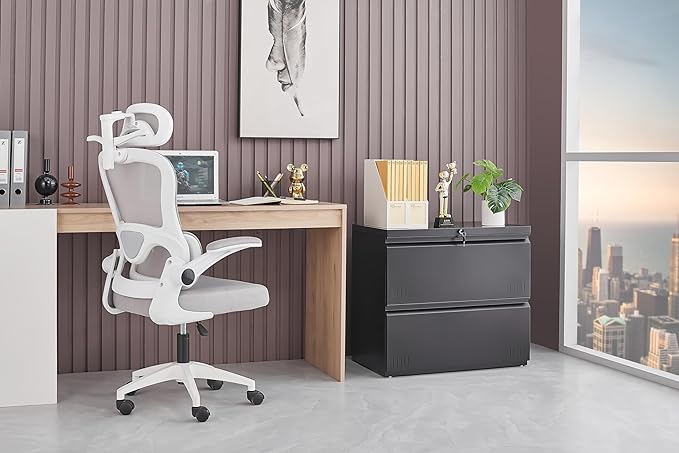 Metal File Cabinet with Lock, 2 Drawer Lateral File Cabinets - Image 8