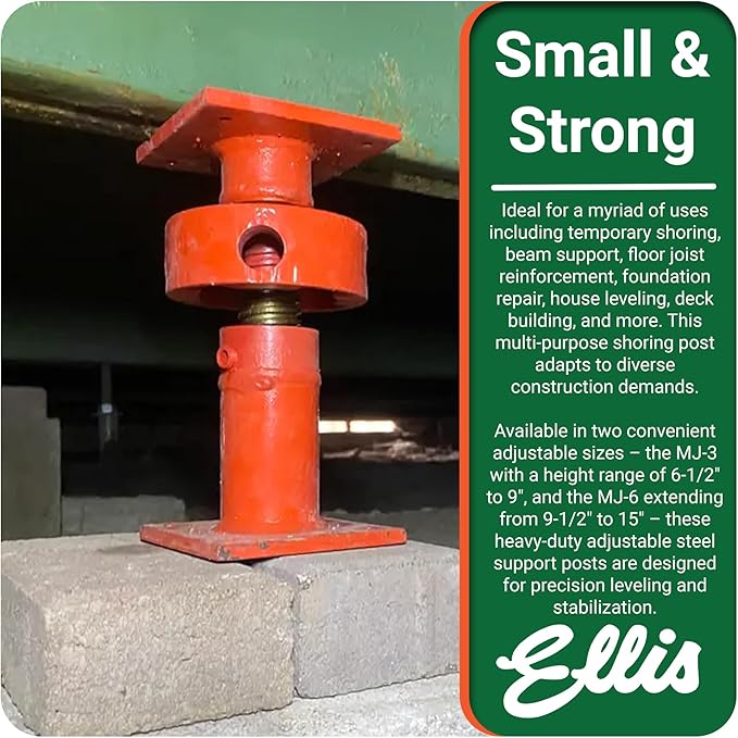 Ellis Manufacturing Adjustable Mini Screw Jack Post – House Jack - Image 5