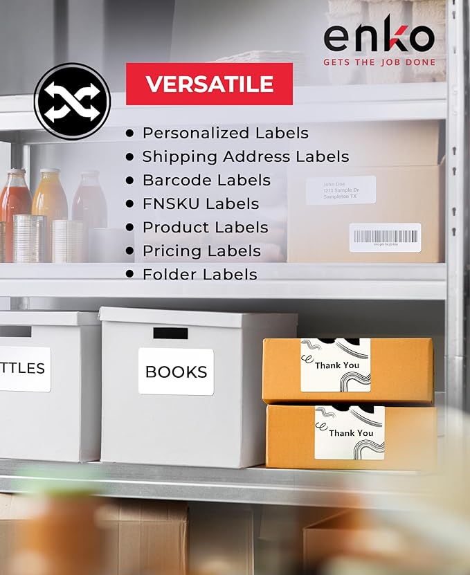 enKo - Compatible DK-2205 Continuous Adhesive Thermal Labels Compatible Labels - Image 5