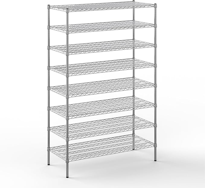 21" Deep x 48" Wide x 74" Height Wire Shelving Kit | 8-Tier | NSF Commercial by Regal+Altair