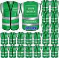 BeautyWill Custom Logo 10/20 Pack Safety Vest Class2 High Visibility Vest by BeautyWill
