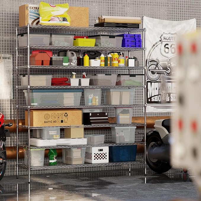 21" Deep x 72" Wide x 86" Height Wire Shelving Kit | 8-Tier | NSF Commercial - Image 6
