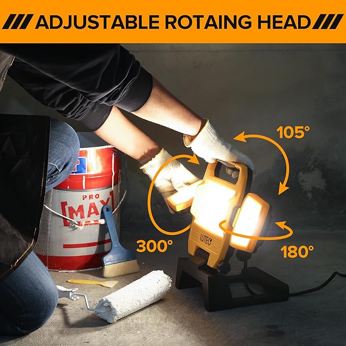 LUTEC 91.6W 10000 Lumen LED Work Light, Foldable Work Lights - Image 6