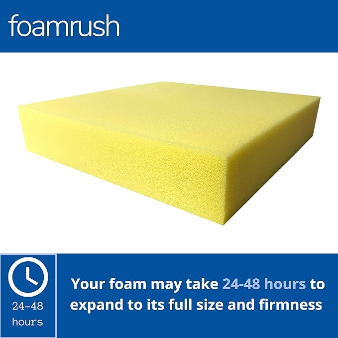 FoamRush 1" x 24" x 72" Dry Fast Water-Resistant Outdoor Upholstery Foam Sheet - Image 3