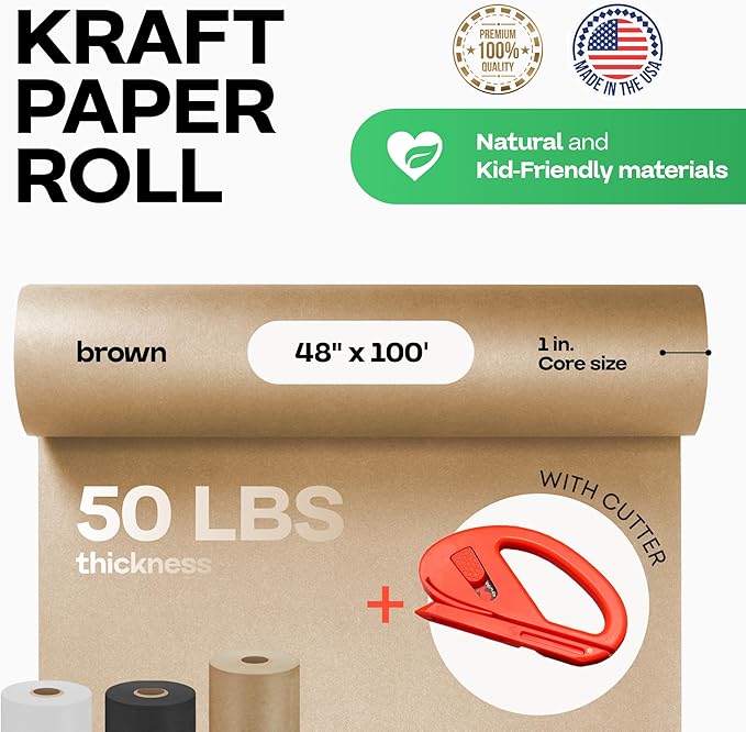 Brown Paper Roll 48" x 1200" - Image 2