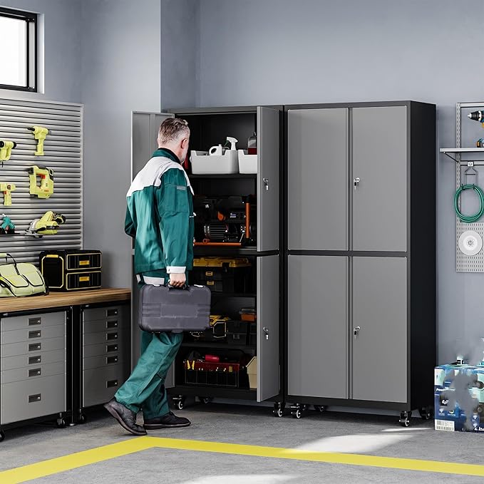 Letaya Metal Garage Storage Cabinet - Image 2