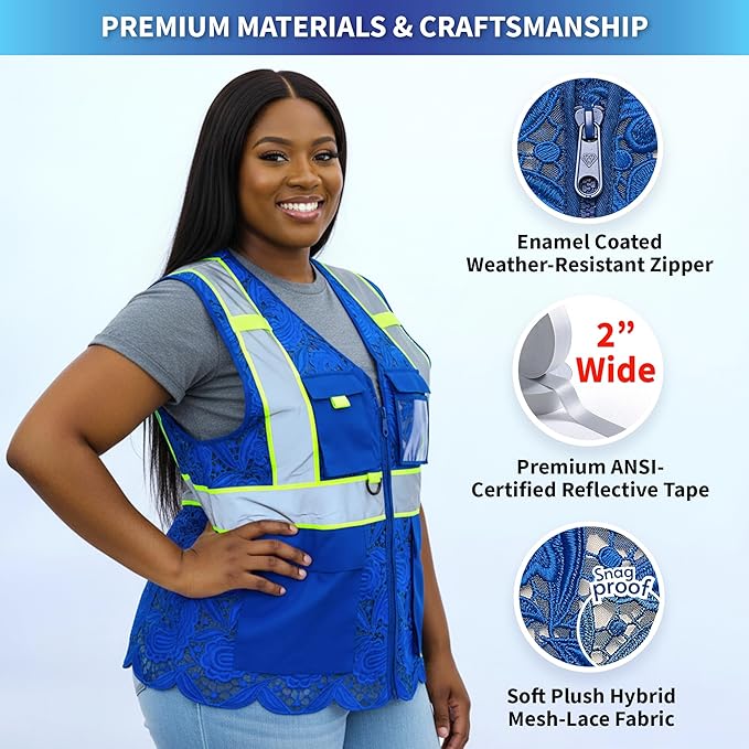 Lace-Mesh Safety Vest for Women & Men - Image 4